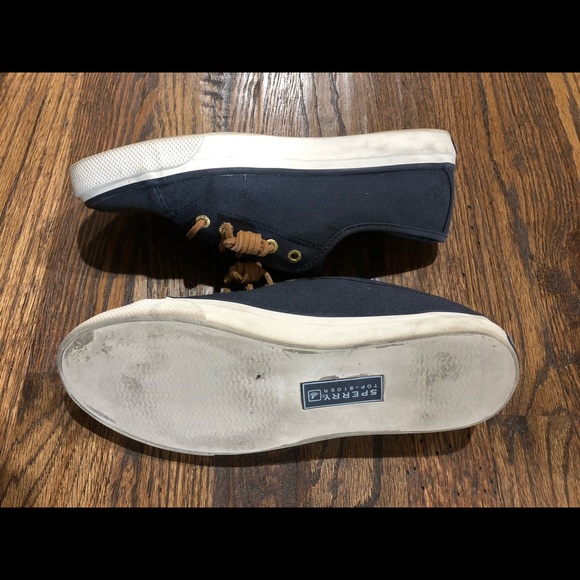 Sperry Crest Vibe Navy Canvas Slip-on Sneaker - Picture 3 of 3
